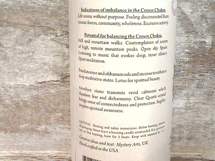 Crown Chakra Large Candle