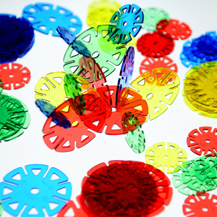 Crystal Connectors Building Discs – 300-Piece Translucent STEM Construction Set for Kids Ages 3+