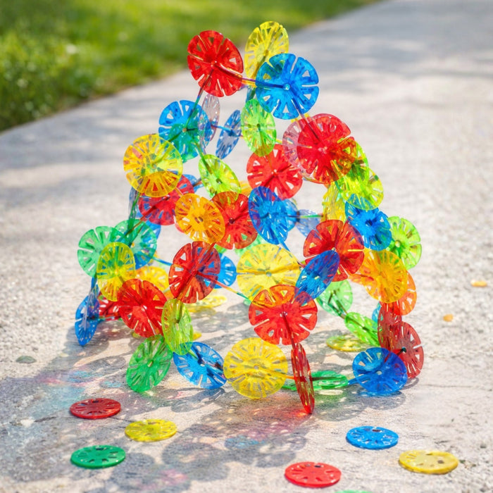 Crystal Connectors Building Discs – 300-Piece Translucent STEM Construction Set for Kids Ages 3+