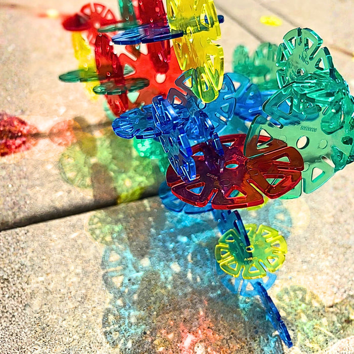 Crystal Connectors Building Discs – 300-Piece Translucent STEM Construction Set for Kids Ages 3+