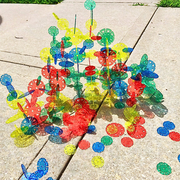 Crystal Connectors Building Discs – 300-Piece Translucent STEM Construction Set for Kids Ages 3+