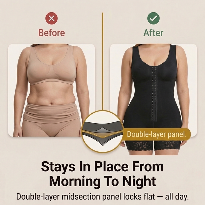 Curvella – Full Body Shaper Bodysuit with Built In Bra