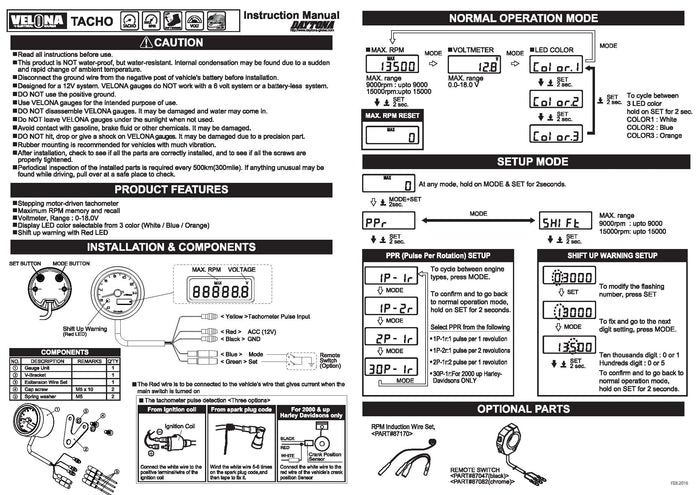 DAYTONA 48 TACHO 9000rpm
