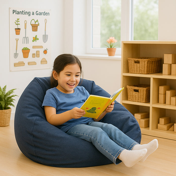 Denim Bean Bag Chair Cover