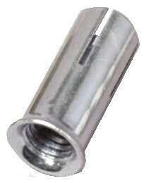 Europress F28 M6 drop-in anchor, steel construction, shown installed in concrete for secure fastening.