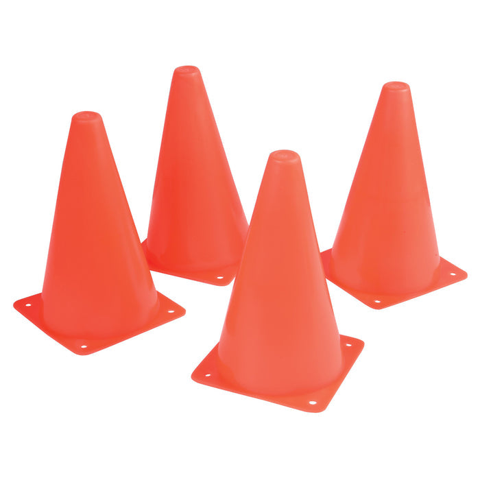 Durable 9" Plastic Traffic Cones | Set of 4 for Early Childhood Indoor & Outdoor Play