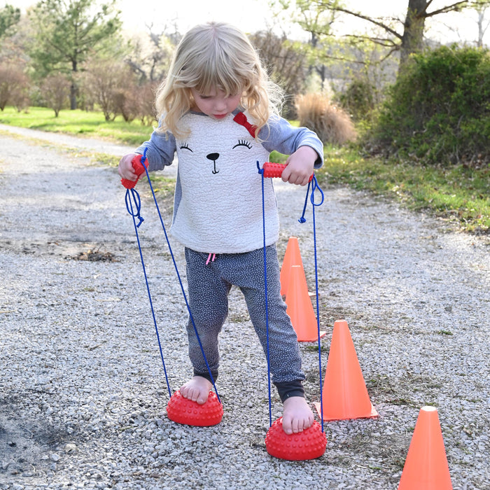 Durable 9" Plastic Traffic Cones | Set of 4 for Early Childhood Indoor & Outdoor Play