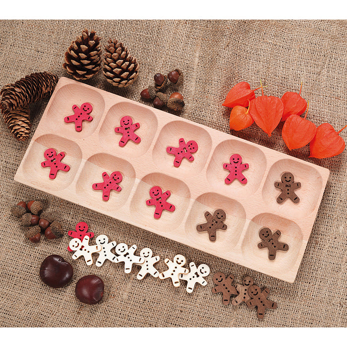 Using Wooden 10-Frame Math Tray for Counting & Sorting