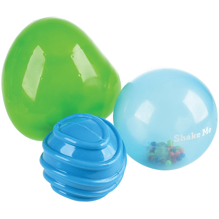 Three Different Shake, Rattle & Roll Sensory Balls