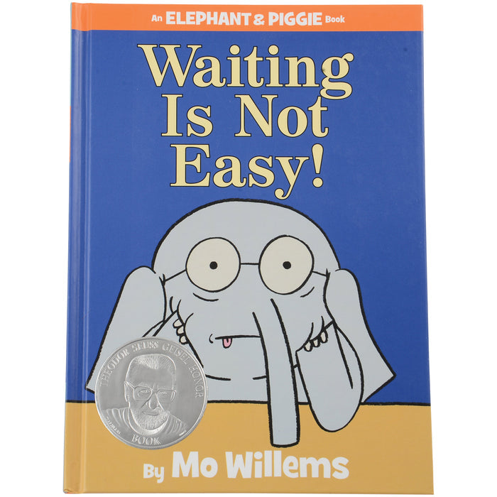 Waiting Is Not Easy hardcover children's book on white background