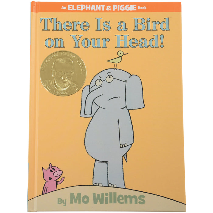 There Is A Bird on Your Head hardcover children's book on white background