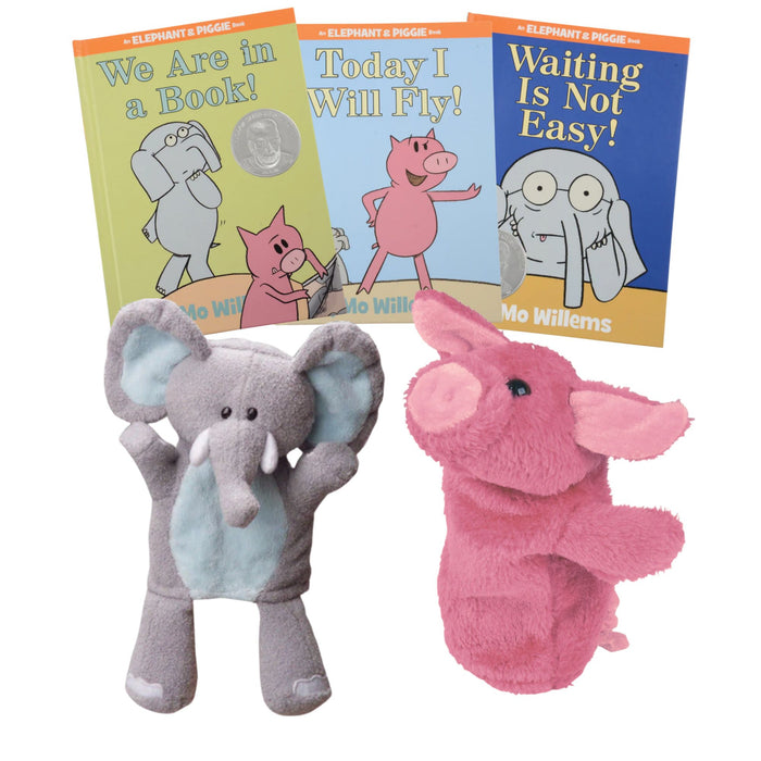 Elephant and Piggie Props & Book Set* - 3 books, 2 puppets