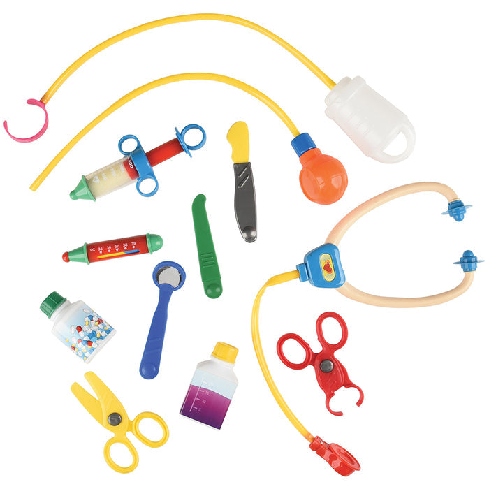 11-Piece Accessory Set for Pretend Play Medical Cart