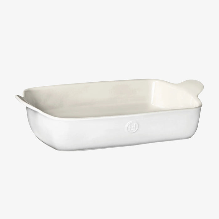 Emile Henry Modern Classics Rectangular Medium Baker in Sugar on a white background at Addison West