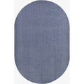 Oval Glacier Blue Area Rug