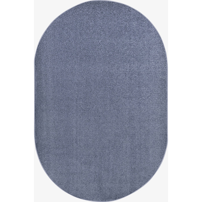 Oval Glacier Blue Area Rug