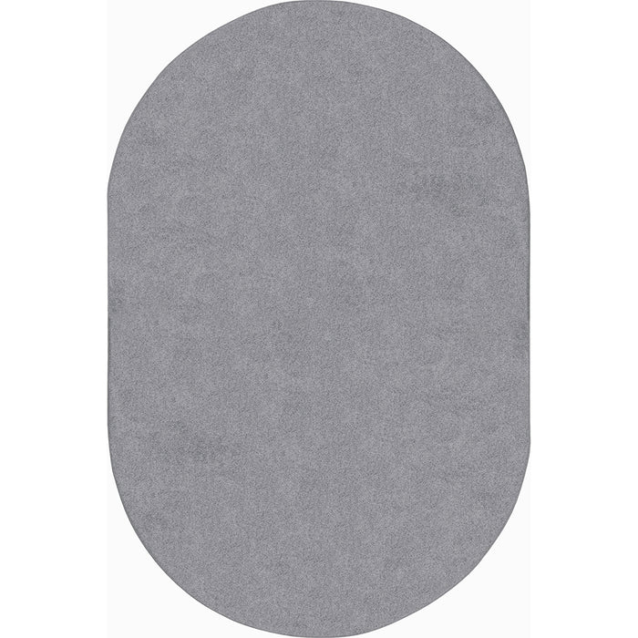 Oval Silver Area Rug
