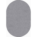 Oval Silver Area Rug
