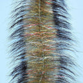 Multi-colored olive red yellow EP Invader brush with silver sparkle and black outer fibers