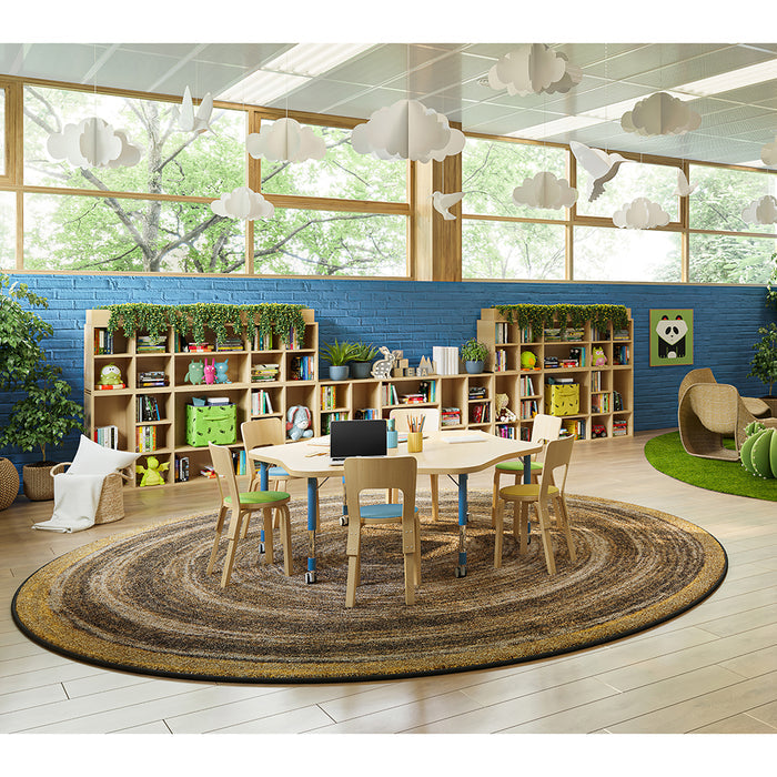 Decorating the classroom with Feeling Natural Walnut Circular Area Rug