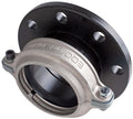 Metallic flange with 'Ecoflanges' branding on a white background