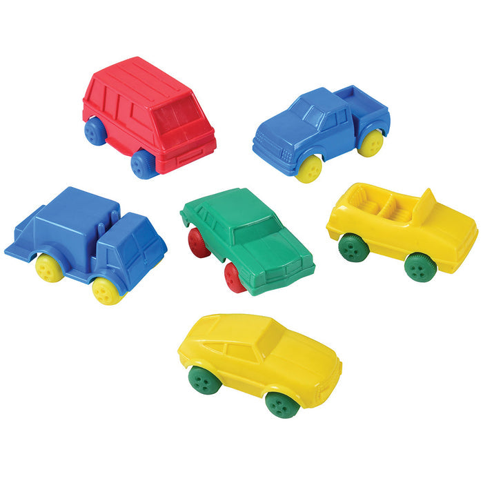 Flexible Vehicles Set of 6 — Soft Vinyl Cars & Trucks for Toddlers