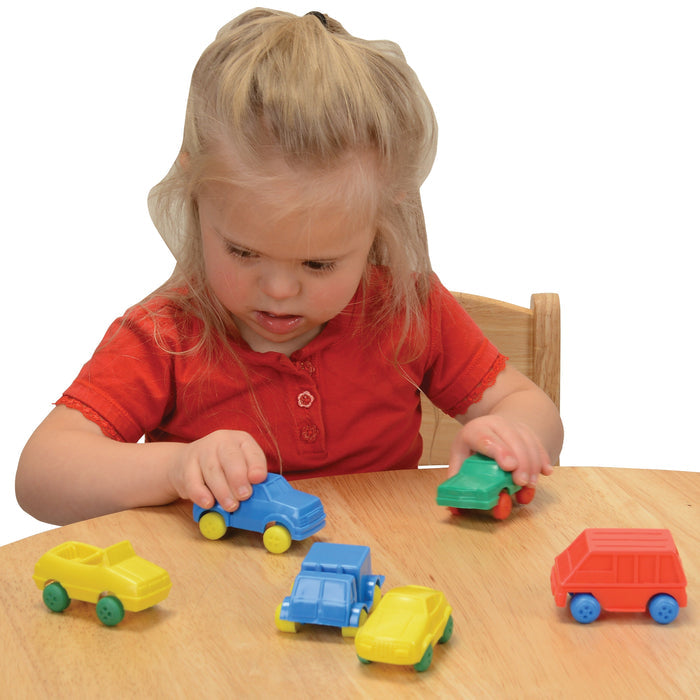 Flexible Vehicles Set of 6 — Soft Vinyl Cars & Trucks for Toddlers