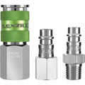 Flexzilla 3-Piece High Flow Coupler & Plug Kit - Enhance Air Tool Performance | Auto Obsessed Canada