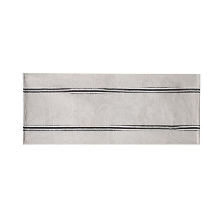 flour sack black striped table runner