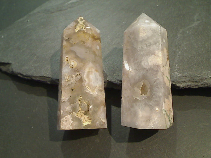 Flower Agate 80g - 90g Crystal Point
