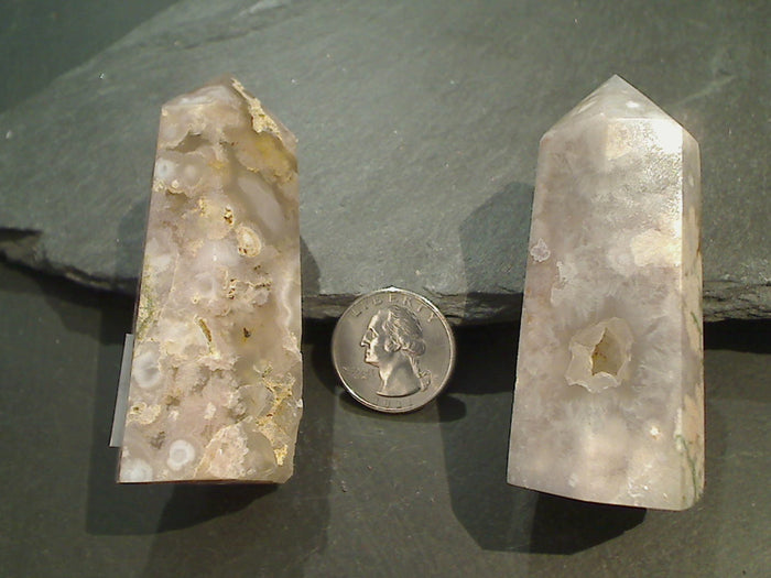 Flower Agate 80g - 90g Crystal Point