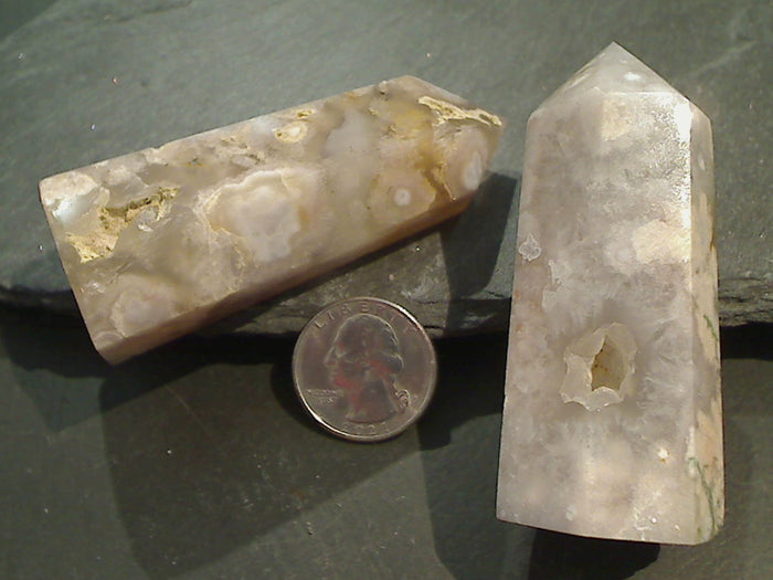 Flower Agate 80g - 90g Crystal Point