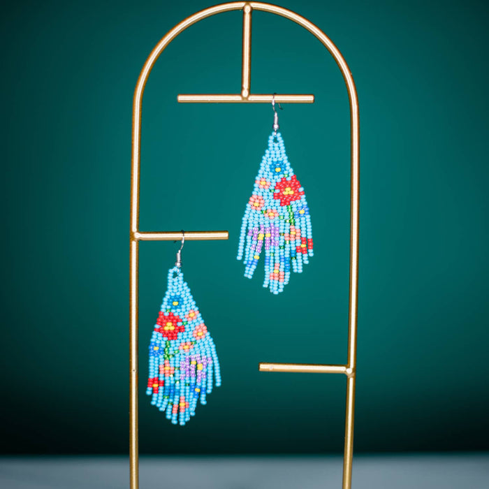Flower Fringe Earrings