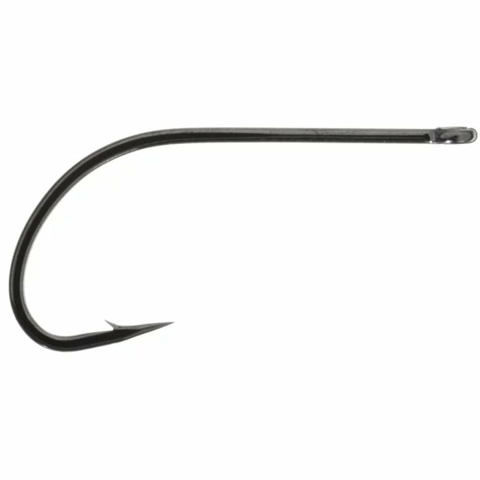 Gamakatsu B10S black stinger fly tying hooks with long straight shank and sharp barb