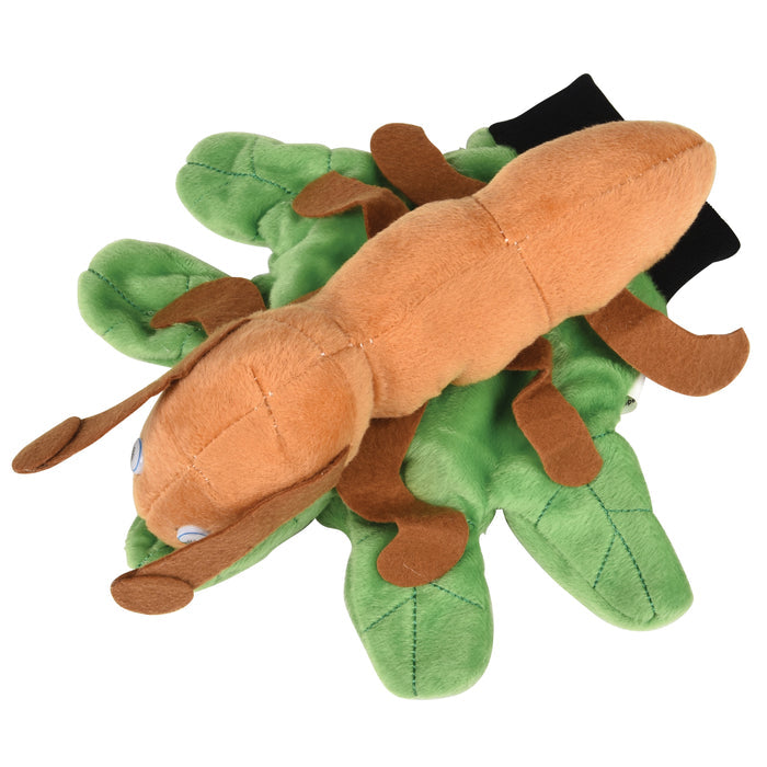 Ant hand puppet on white background