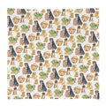 French Graffiti Garden Party Dogs Kitchen Square Towel