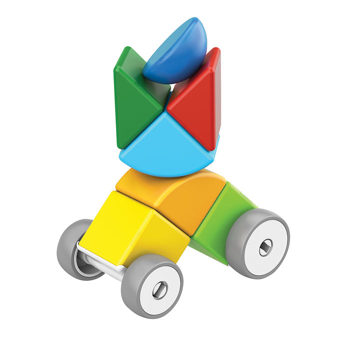 Geomag Magicube™ Magnetic Block Cars | 13-Piece STEM Building Set