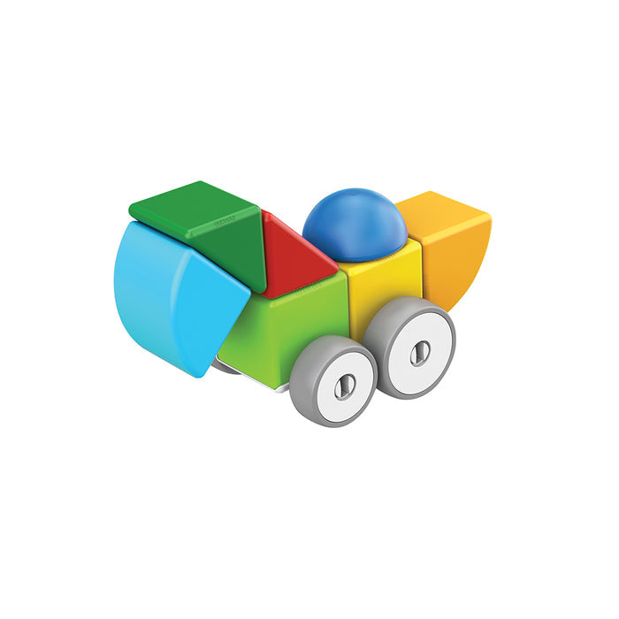Geomag Magicube™ Magnetic Block Cars | 13-Piece STEM Building Set