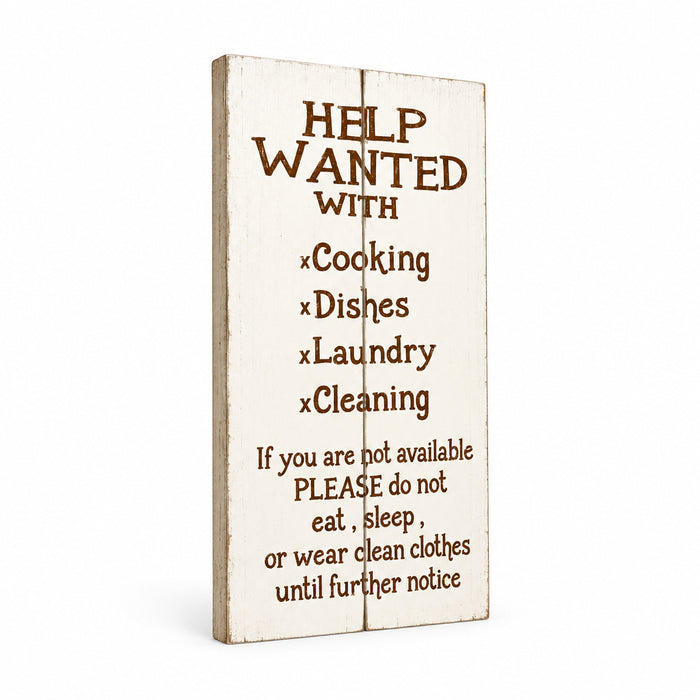 help wanted small crate sign