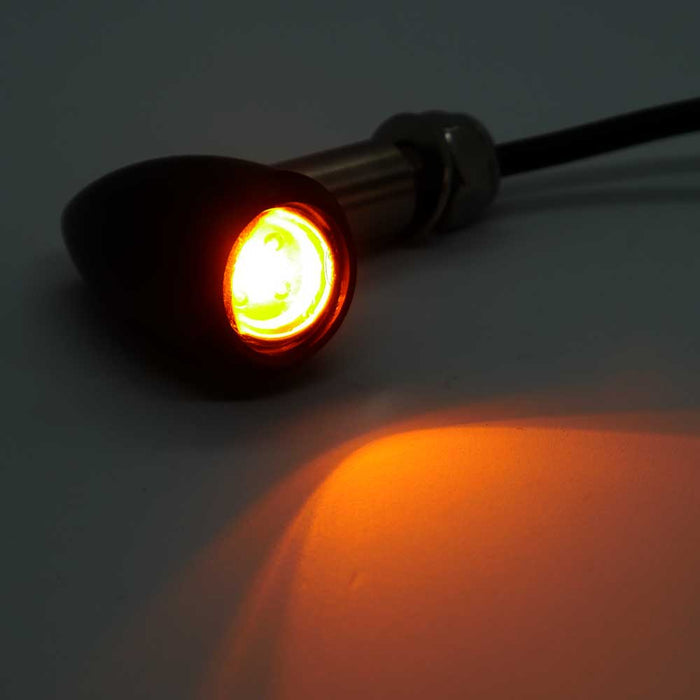 HOLLOW TIP X 3 IN 1 LED INDICATORS BLACK - PURPOSE BUILT MOTO