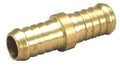 Brass hose fitting on a white background