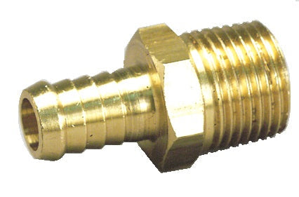 Brass 6mm hose barb fitting from Airenergy Dev with threaded connector for secure hose attachment.