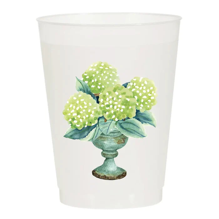 Sip Hip Hooray Hydrangea Planter Frosted Cups-Set of 6