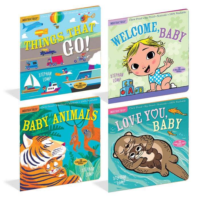 Indestructibles™ Word Books 4-Piece Set | Chew-Proof, Washable, and Rip-Proof