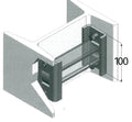 Technical drawing of a wall-mounted cabinet with dimensions indicated