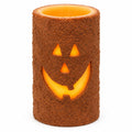 jack-o-lantern flameless candle with timer