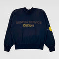 Jesus Is King 2019 Detroit Sunday Service Crewneck In Dark Navy