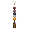 Kantha Bead & Fringe Keychain