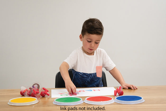 Knobbed Alphabet Stampers - Uppercase & Lowercase