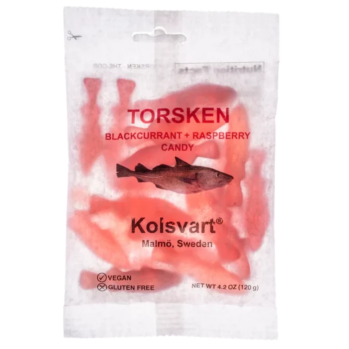 Kolsvart Raspberry and Black Currant Swedish Fish